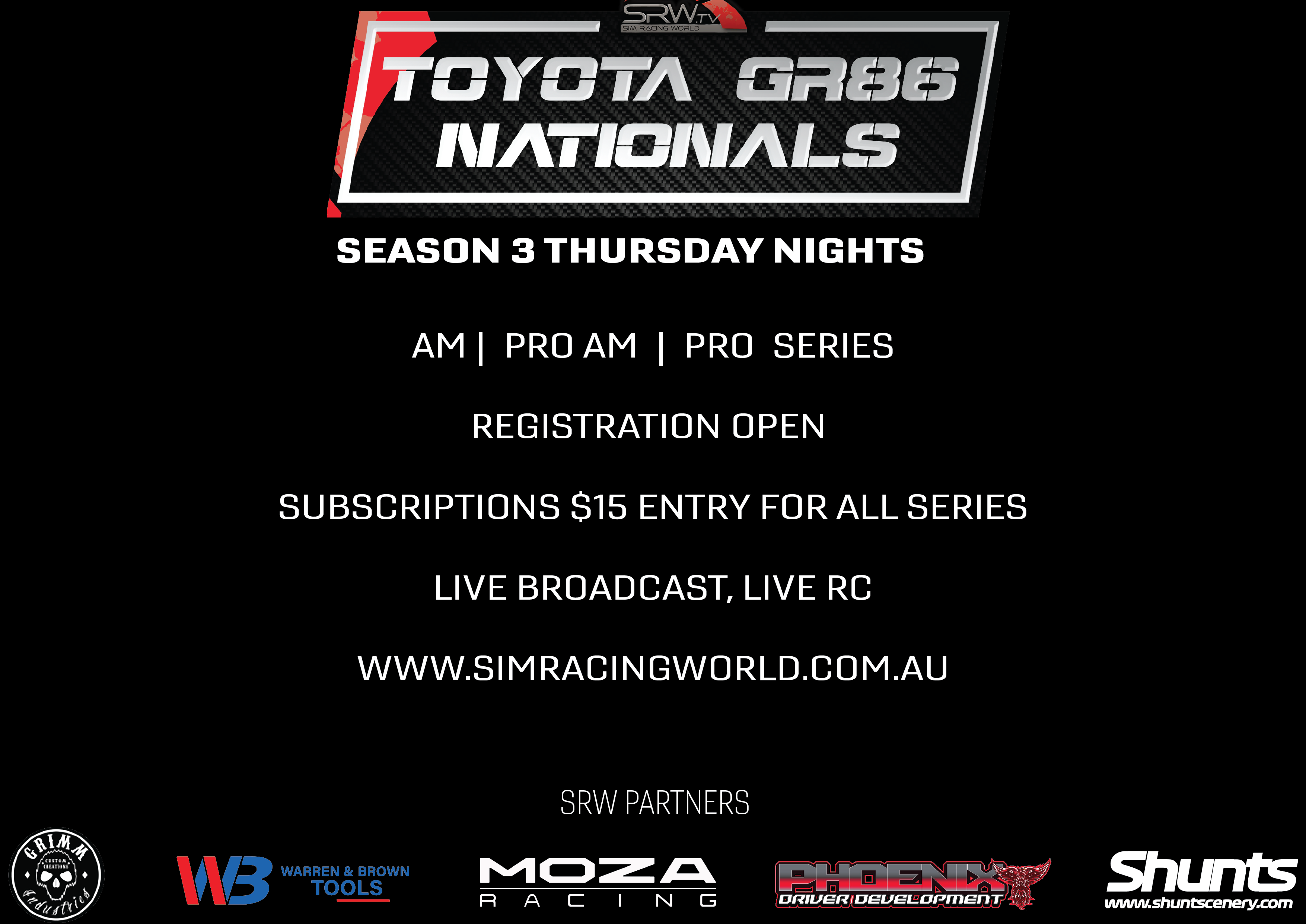 SRW Season 3 2025 Subscription