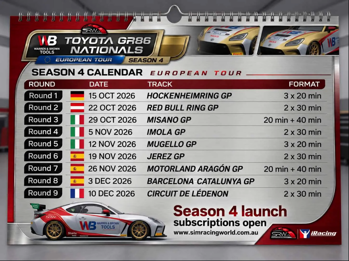 SEASON 4 OPEN. Sim Racing World Season 4 Subscription 2026 – Join the Action Live!